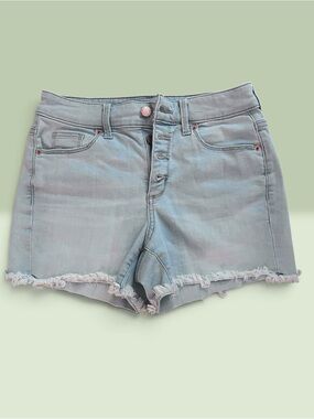 Universal Thread Light Blue High-Rise Frayed Hem Jean Shorts 2 or 26